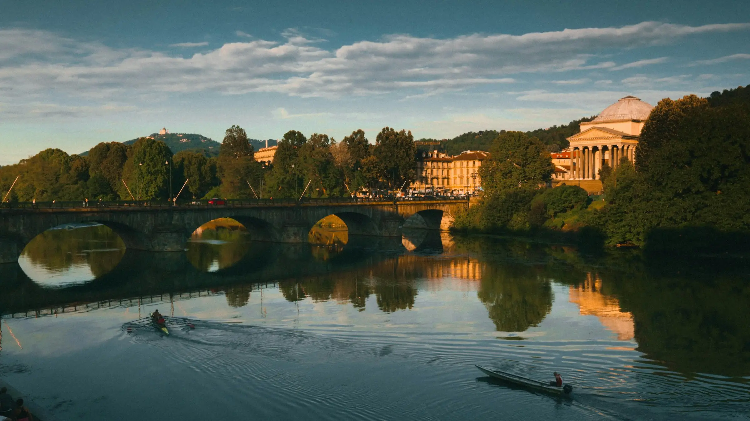 Torino’da Po Nehri ve Gran Madre kilisesi